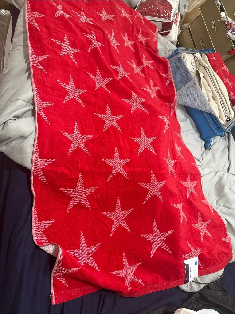 Oversize Red Star Beach Towels - Set of 2